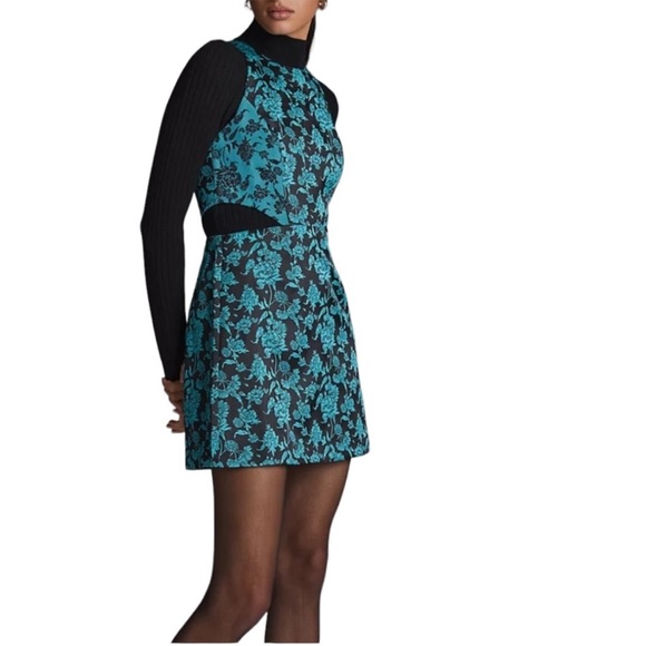 Hutch Brocade floral mini dress with cutouts - Picture 2 of 7